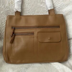 Vintage Nine West… Tan Leather Shoulder Bag